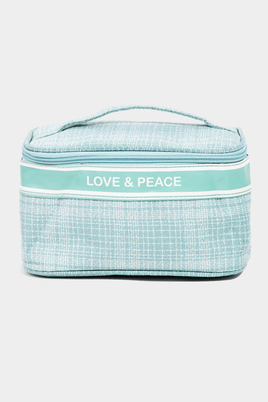Fame Love & Peace Stripe Handle Bag