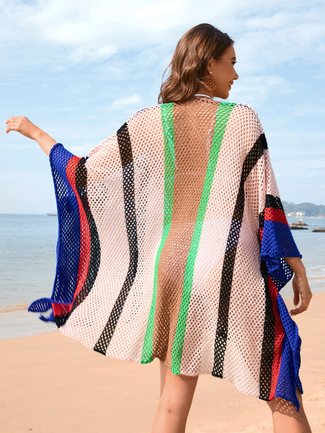 Color Block Plunge Cover Up
