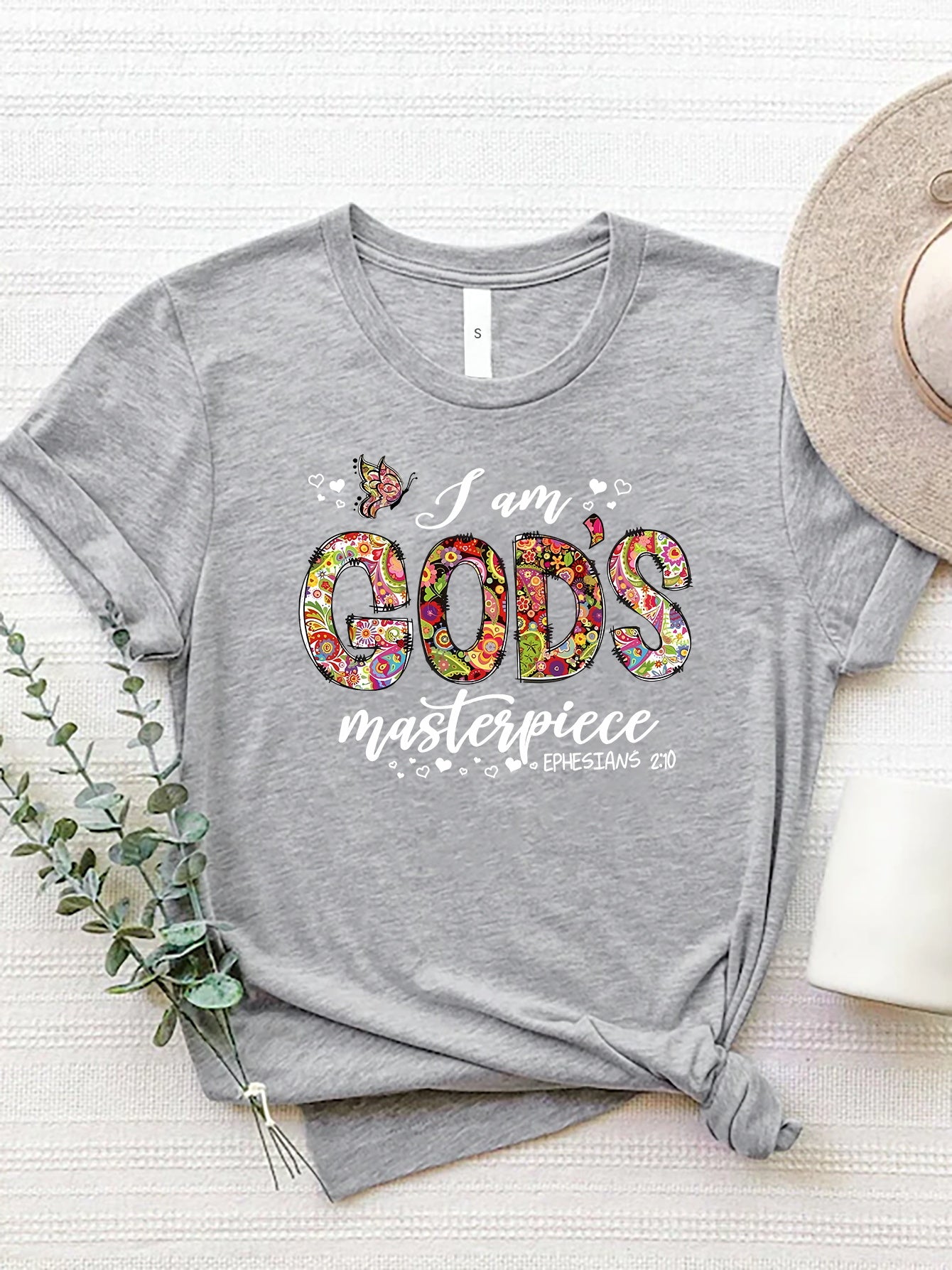 I am God's Masterpiece Round Neck T-Shirt