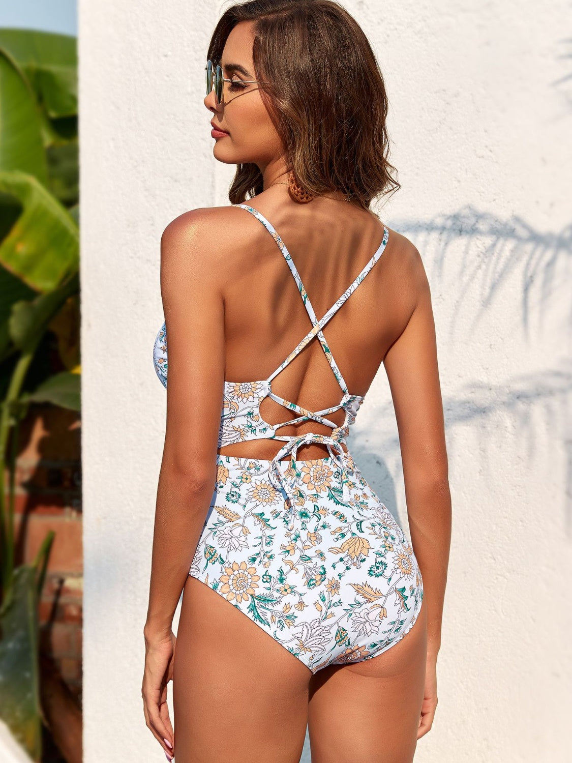 Print Plunge One Piece and Cover Up Set