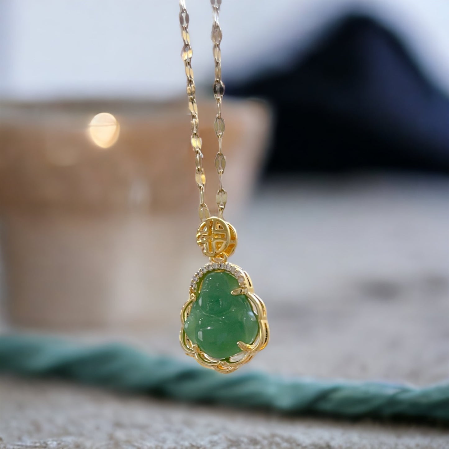 Bling Jade 14k Gold Plated Necklace