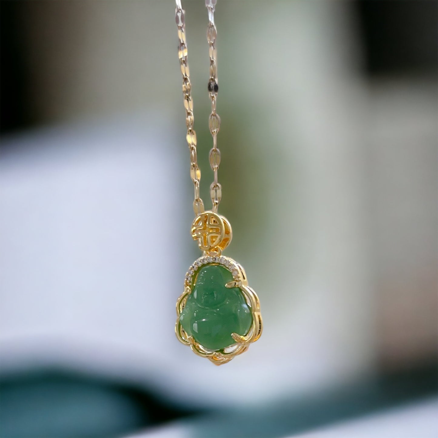 Bling Jade 14k Gold Plated Necklace