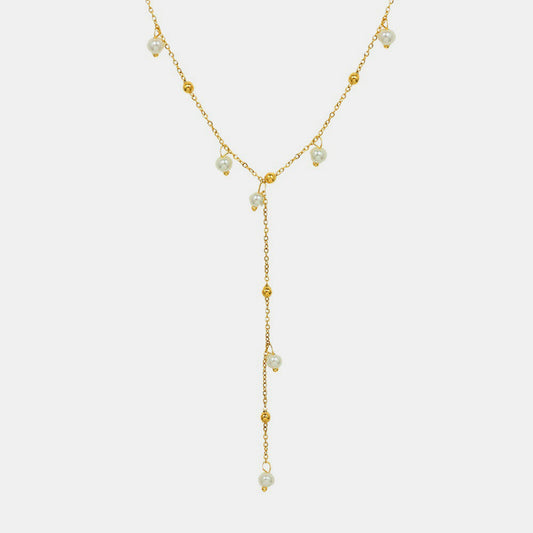 18K Gold Plated Pearl Drop Necklace