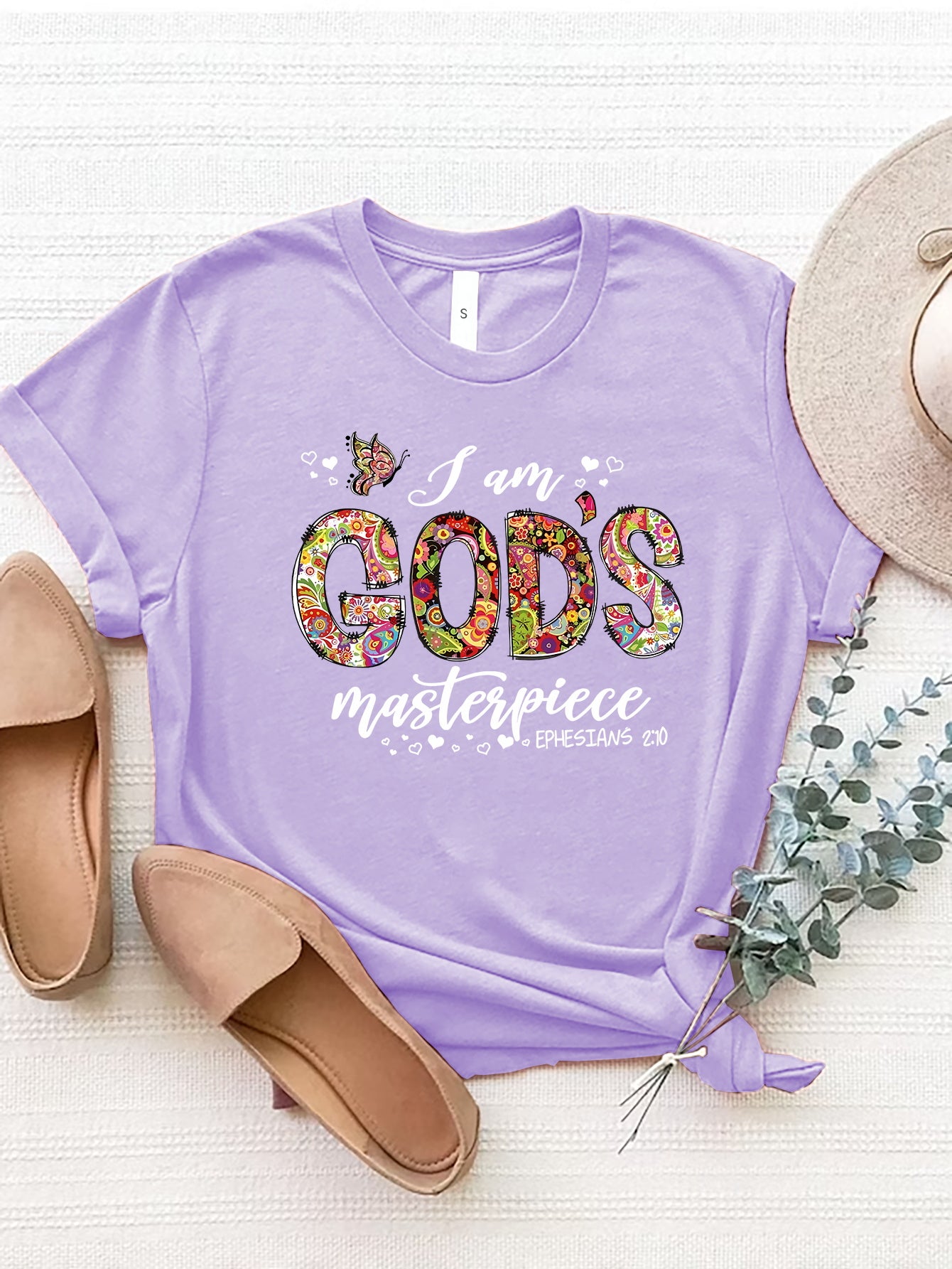I am God's Masterpiece Round Neck T-Shirt