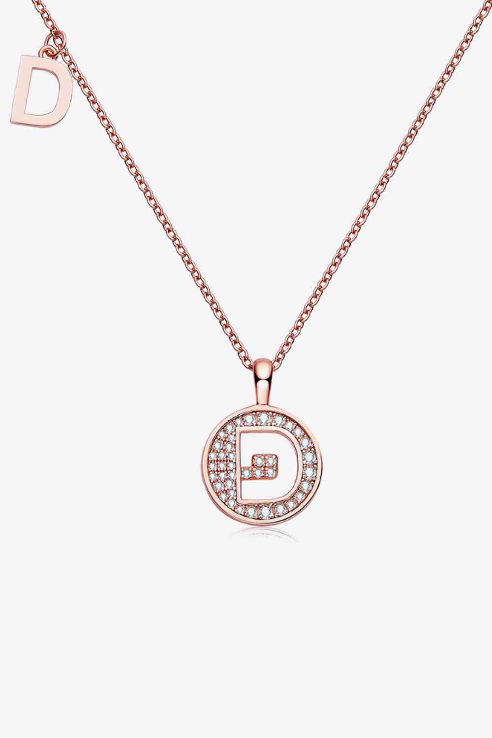 A to J Moissanite Pendant Necklace