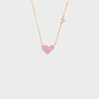 Heart Shape Rose Gold Plated Necklace