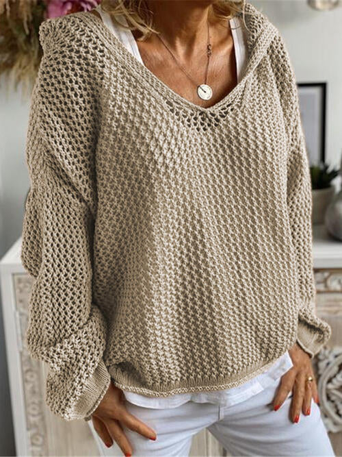 Hooded Long Sleeve Sweater