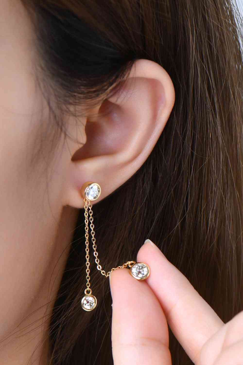 Chain 2.6 Carat Moissanite Earrings
