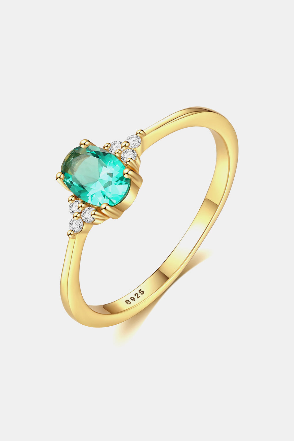 Green Stone Zircon Ring