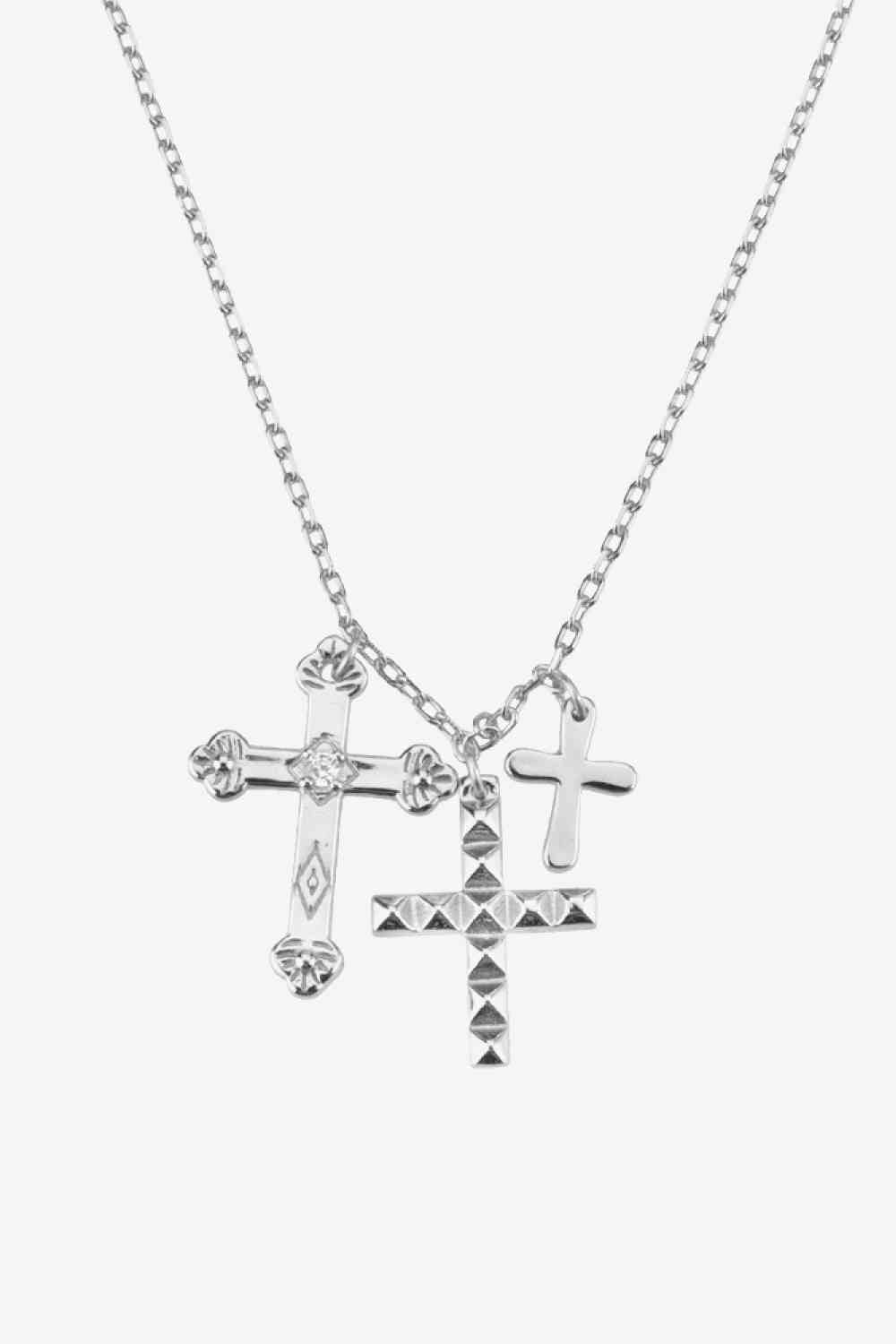 Cross Zircon Pendant Necklace