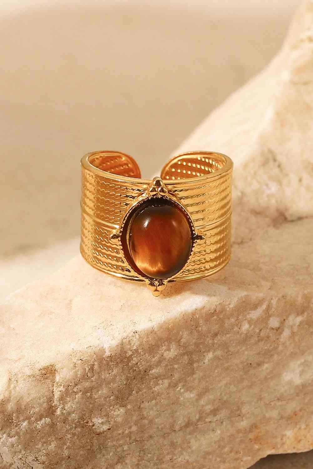 Wide Open 18K Gold Plated Ring