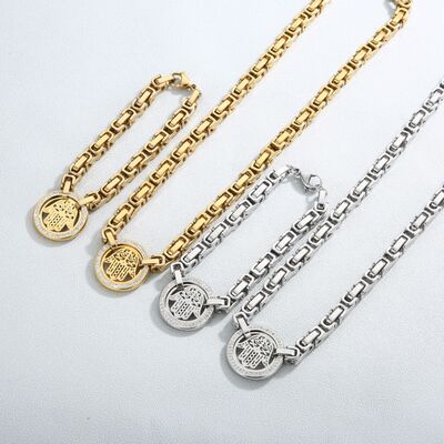 Cutout Zircon 18k Gold Plated Necklace
