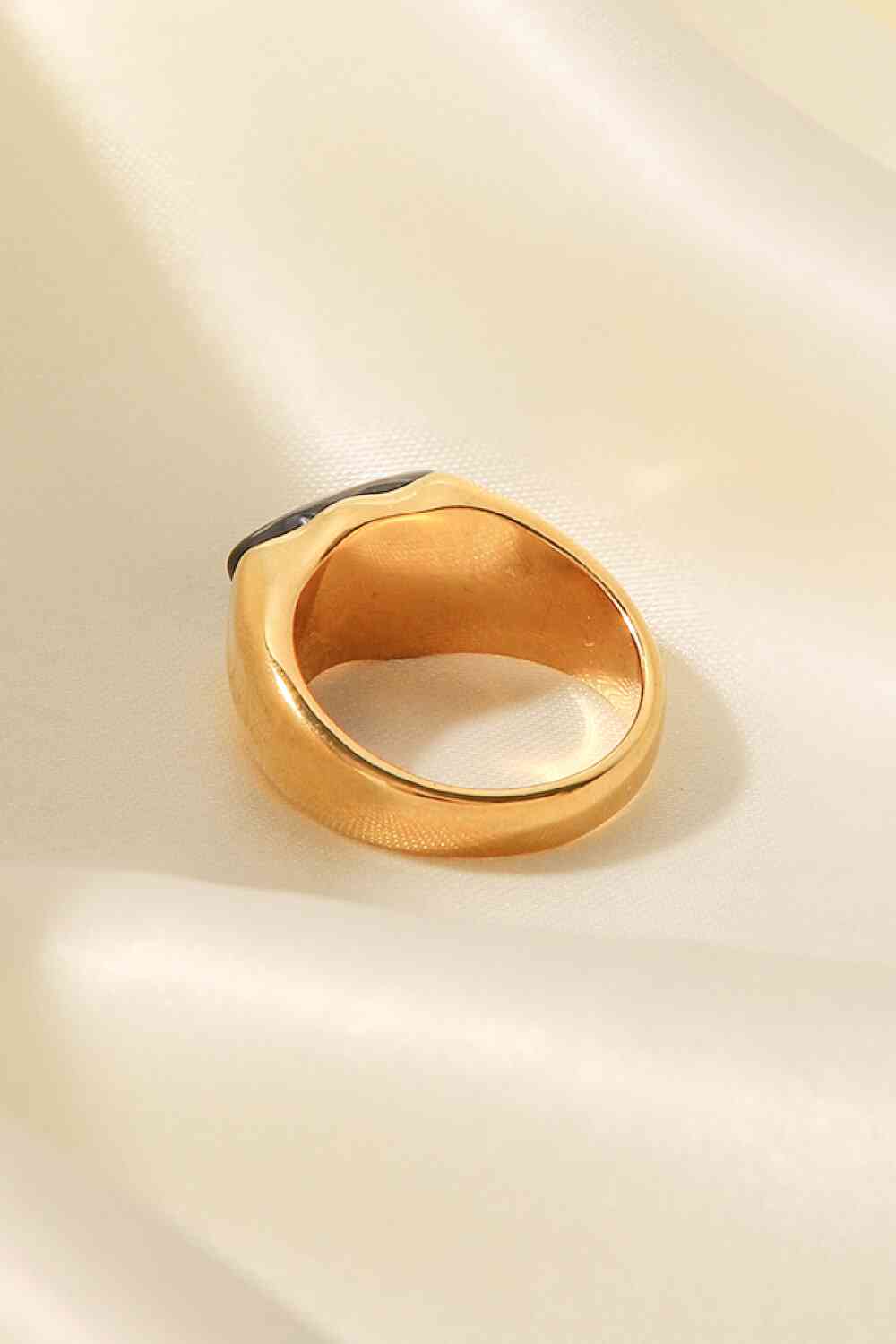 Natural Stone Stainless Steel Ring