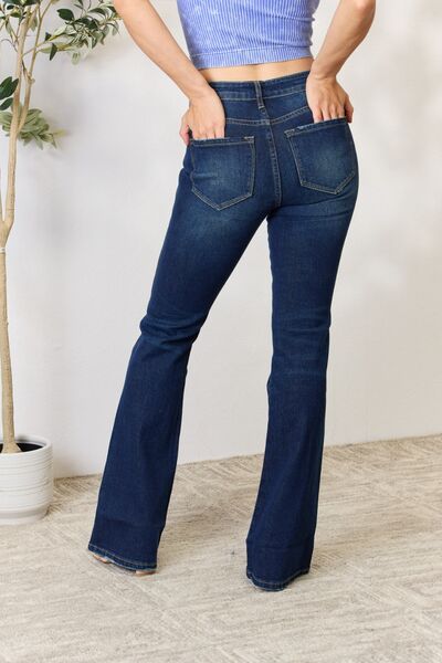 Dark Full Size Slim Bootcut Jeans