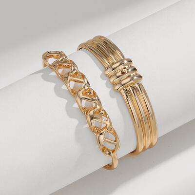 Gold Plated Alloy Cuff Bracelet
