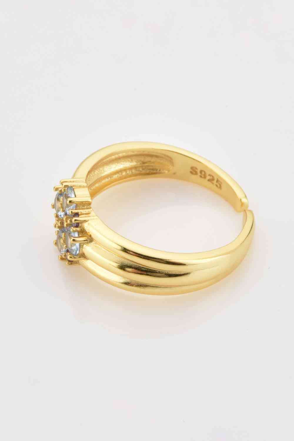 Flower 18K Gold Plated Open Ring