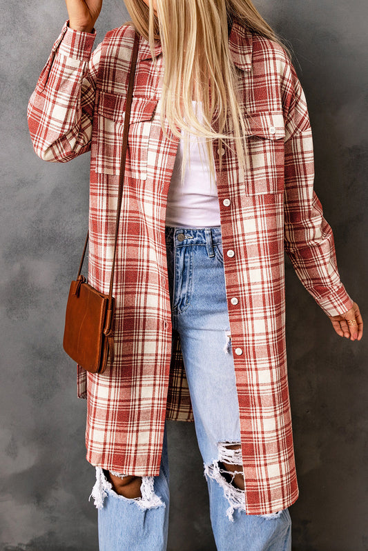 Plaid Button Up Shacket