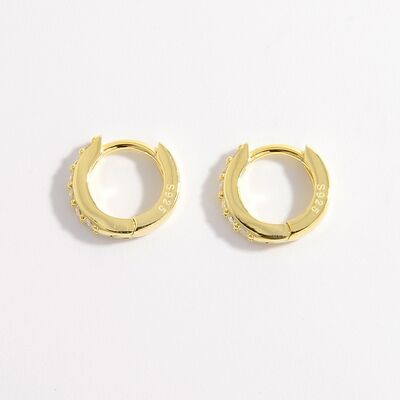 Huggie 18K Gold Plated Zircon Earrings