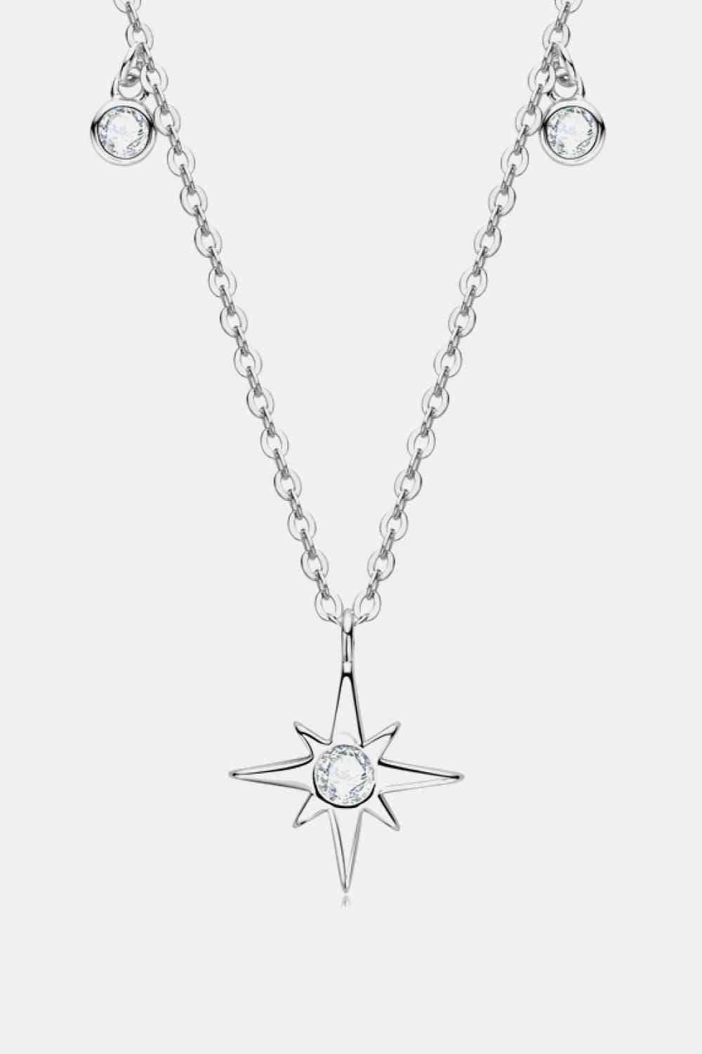 North Star Moissanite Pendant Necklace