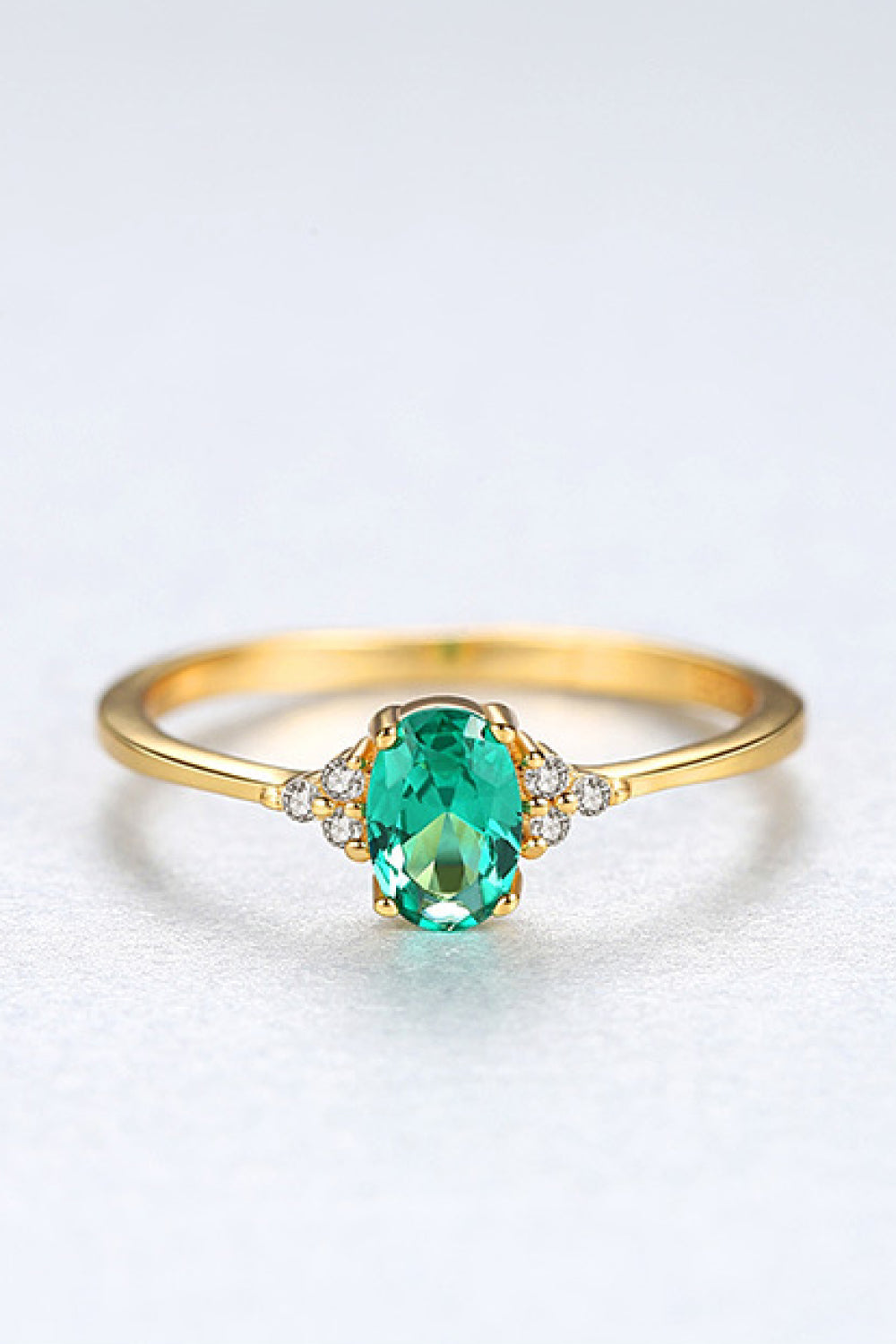 Green Stone Zircon Ring