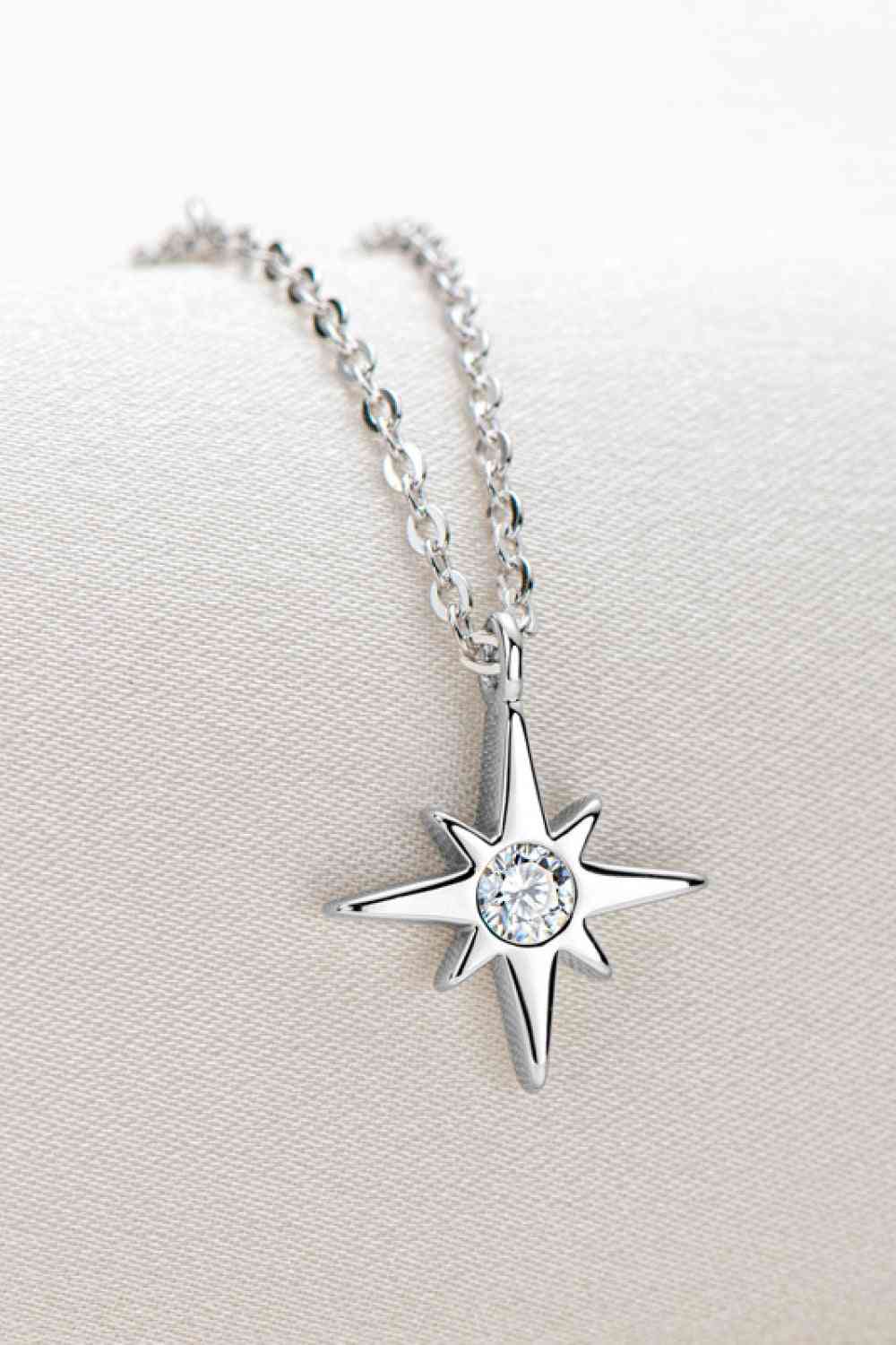 North Star Moissanite Pendant Necklace